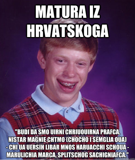 Matura iz hrvatskoga 