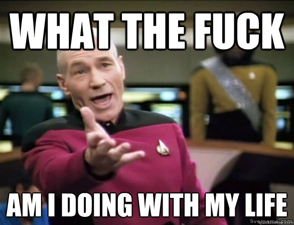What the fuck am i doing with my lifeÉ  Annoyed Picard HD