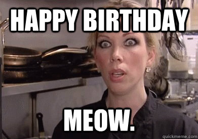 Happy Birthday Meow. - Happy Birthday Meow.  Crazy Amy