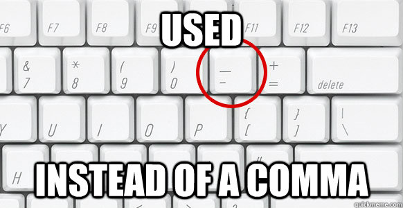 USED INSTEAD OF A COMMA - USED INSTEAD OF A COMMA  Obamas Hyphen