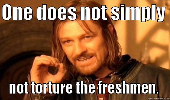 ONE DOES NOT SIMPLY  NOT TORTURE THE FRESHMEN. Boromir