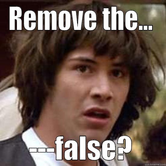 REMOVE THE... ---FALSE? conspiracy keanu