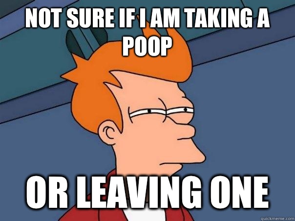 Not sure if I am taking a poop Or leaving one - Not sure if I am taking a poop Or leaving one  Futurama Fry