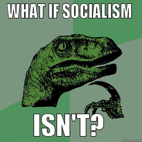 WHAT IF SOCIALISM ISN'T? Philosoraptor