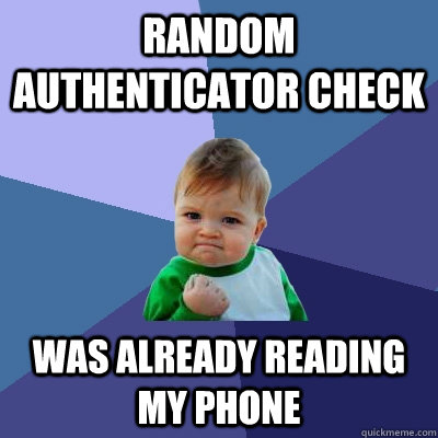Random authenticator CHECK Was already reading my phone - Random authenticator CHECK Was already reading my phone  Misc