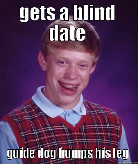 GETS A BLIND DATE GUIDE DOG HUMPS HIS LEG Bad Luck Brian