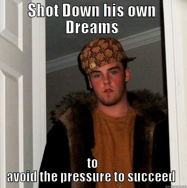 SHOT DOWN HIS OWN DREAMS TO AVOID THE PRESSURE TO SUCCEED  Scumbag Steve