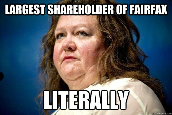 Largest shareholder of fairfax Literally  Spiteful Billionaire