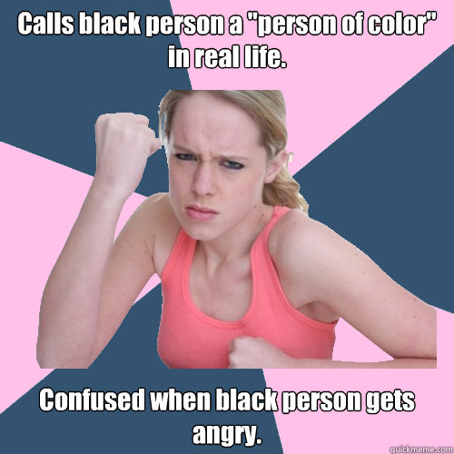 Calls black person a 