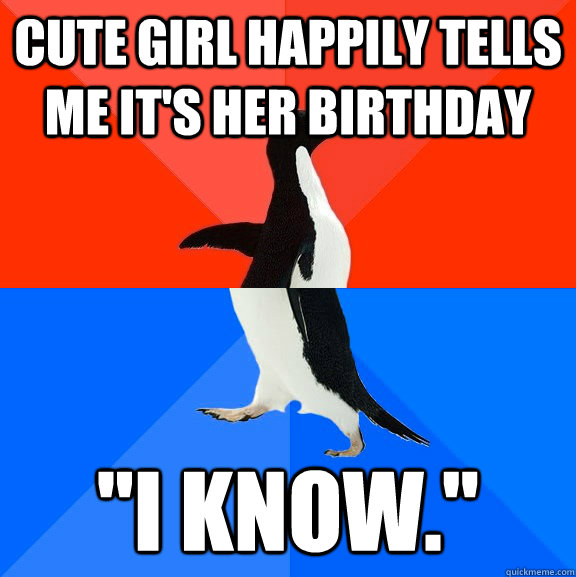 Cute girl happily tells me it's her birthday 