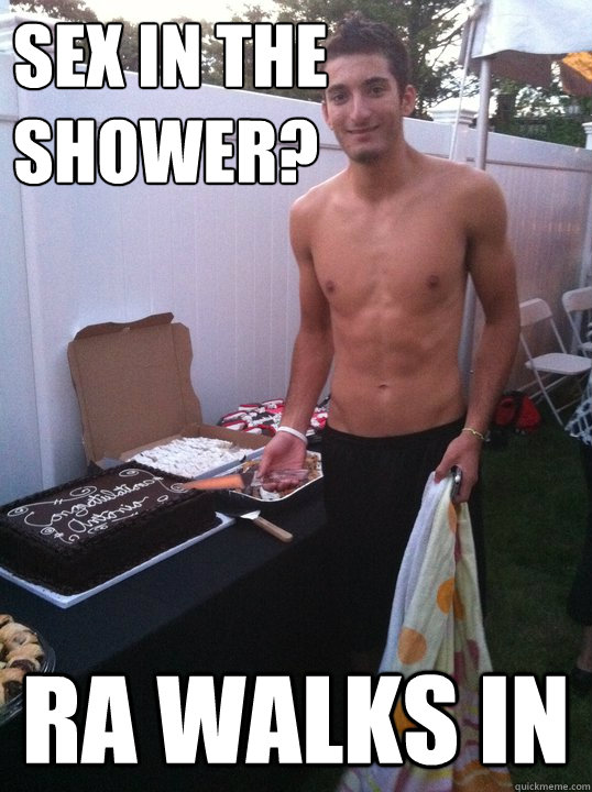 sex in the shower? RA walks in   Shower Time