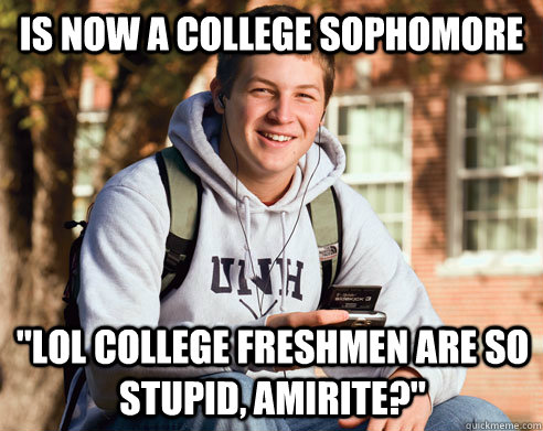 is now a college sophomore 