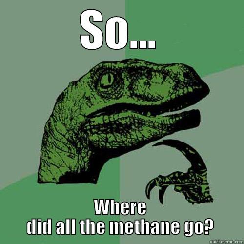 SO... WHERE DID ALL THE METHANE GO? Philosoraptor