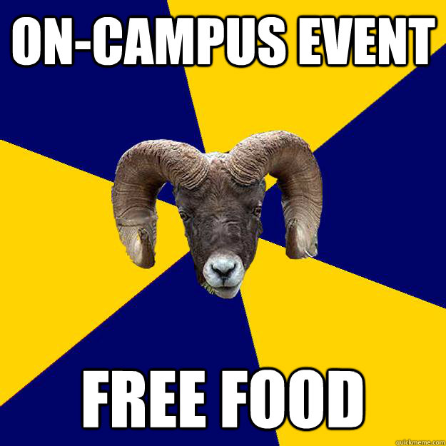 on-campus event free food  Suffolk Kid Ram