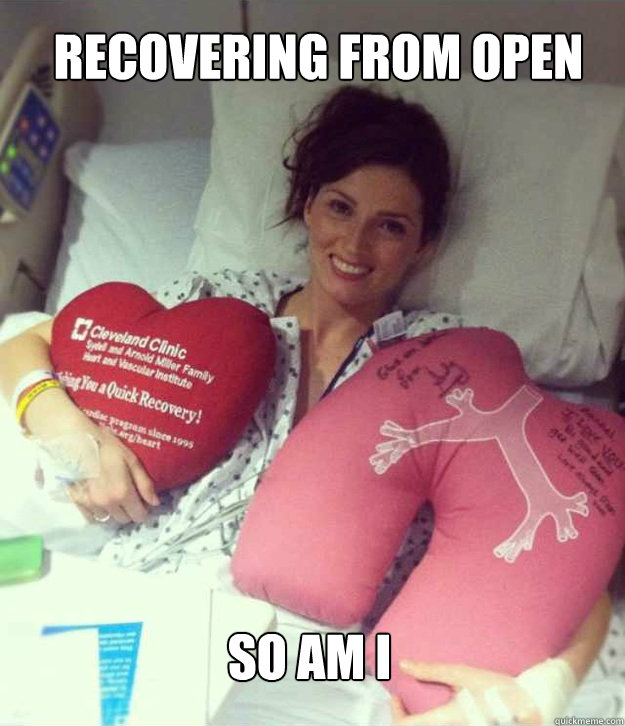 Recovering from open heart surgery so am i - Recovering from open heart surgery so am i  Ridiculously Photogenic Surgery Girl