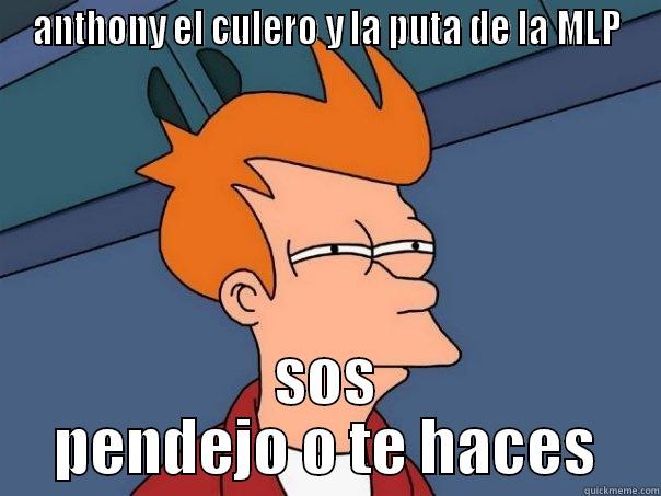 ANTHONY EL CULERO Y LA PUTA DE LA MLP SOS PENDEJO O TE HACES Futurama Fry