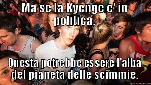 MA SE LA KYENGE E' IN POLITICA, QUESTA POTREBBE ESSERE L'ALBA DEL PIANETA DELLE SCIMMIE. Sudden Clarity Clarence