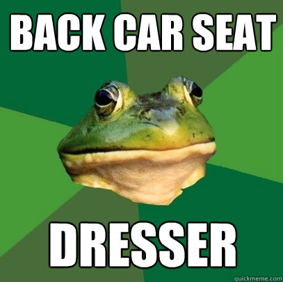 Back car seat dresser  Foul Bachelor Frog