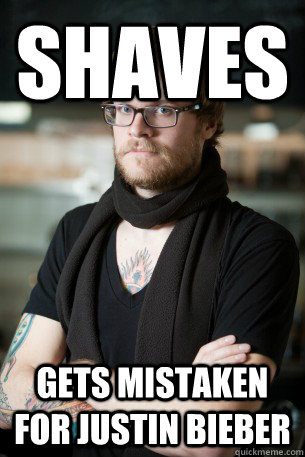 shaves gets mistaken for justin bieber  Hipster Barista