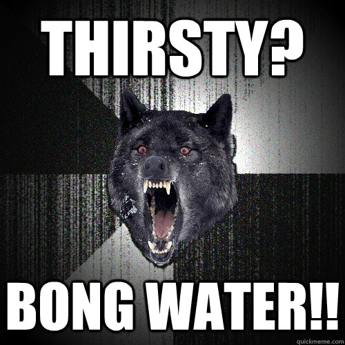 Thirsty? BONG WATER!!  Insanity Wolf