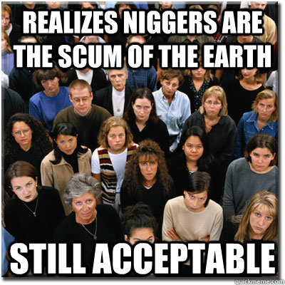 realizes niggers are the scum of the earth still acceptable  Scumbag Society