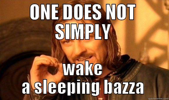 ONE DOES NOT SIMPLY WAKE A SLEEPING BAZZA One Does Not Simply