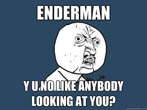 Enderman y u no like anybody looking at you?  Y U No