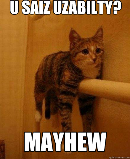 u saiz Uzabilty? mayhew  - u saiz Uzabilty? mayhew   Monorail Cat