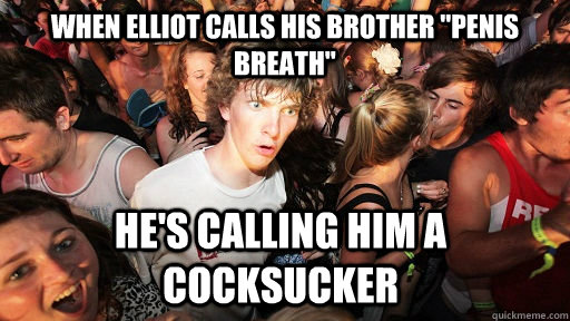 When Elliot calls his brother 
