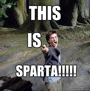 THIS IS SPARTA!!!!!  Pissed off Harry