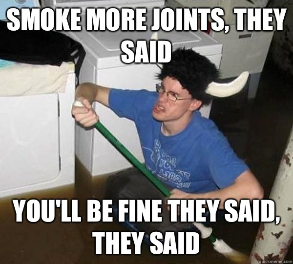 Smoke more joints, they said You'll be fine they said, they said  They said