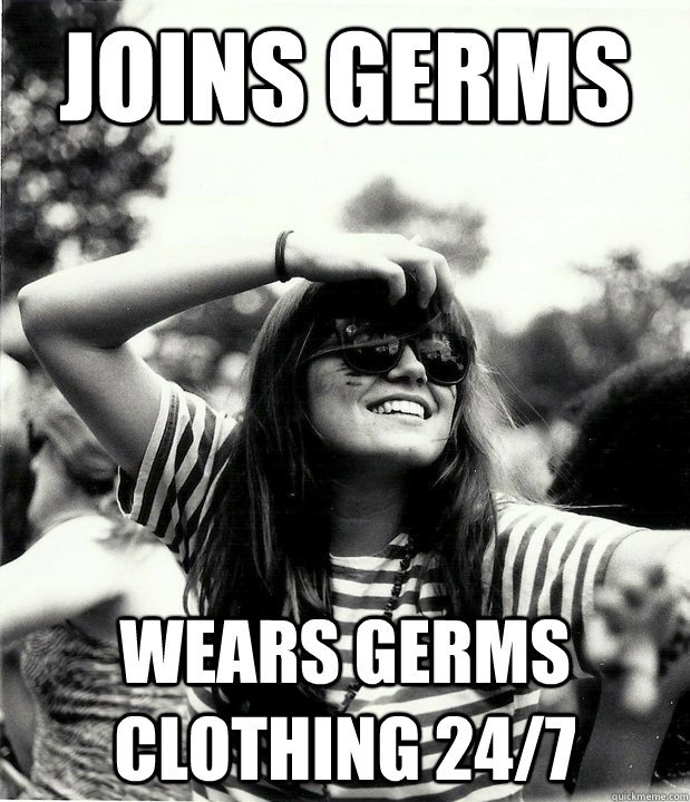 joins GERMS wears GERMS clothing 24/7  Georgetown Hipster
