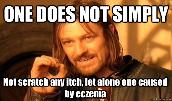 ONE DOES NOT SIMPLY Not scratch any itch, let alone one caused by eczema - ONE DOES NOT SIMPLY Not scratch any itch, let alone one caused by eczema  One Does Not Simply