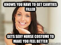 knows you have to get cavities filled gets sexy nurse costume to make you feel better - knows you have to get cavities filled gets sexy nurse costume to make you feel better  Misc
