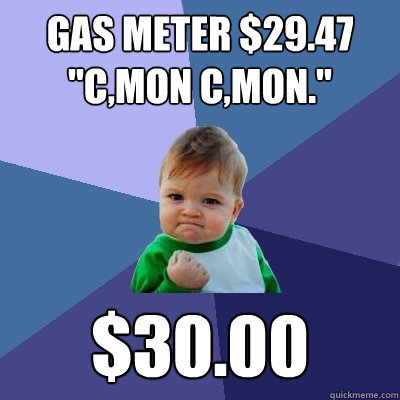 Gas meter $29.47
