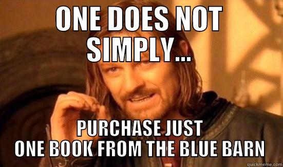 ONE DOES NOT SIMPLY... PURCHASE JUST ONE BOOK FROM THE BLUE BARN Boromir