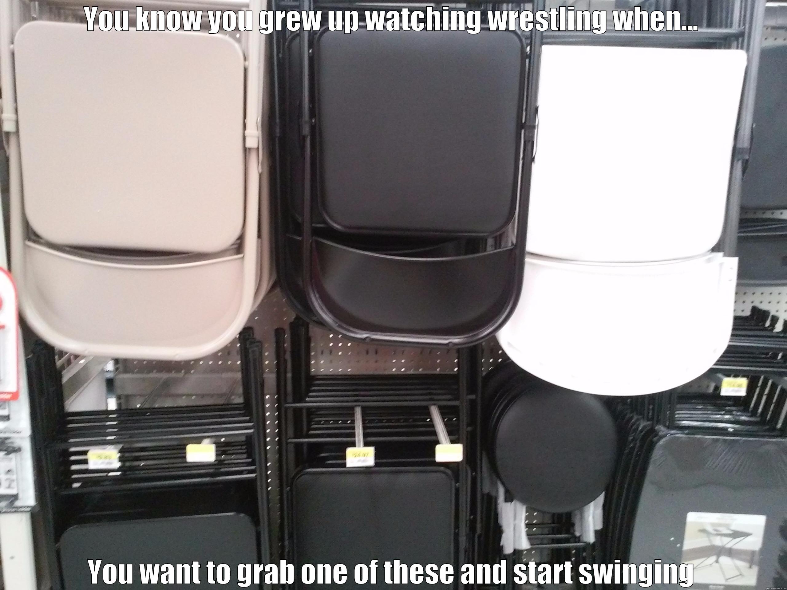 YOU KNOW YOU GREW UP WATCHING WRESTLING WHEN... YOU WANT TO GRAB ONE OF THESE AND START SWINGING Misc