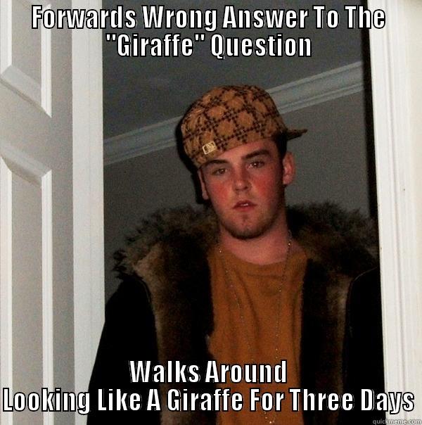 FORWARDS WRONG ANSWER TO THE 