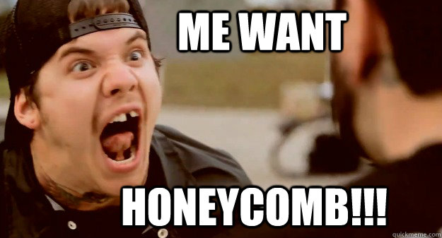 Me want honeycomb!!! - Me want honeycomb!!!  Me Want Honeycomb!