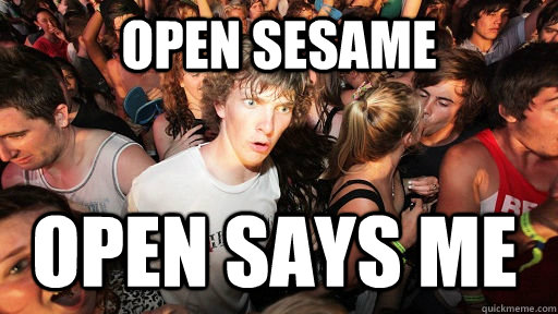 Open sesame Open says me - Open sesame Open says me  Sudden Clarity Clarence