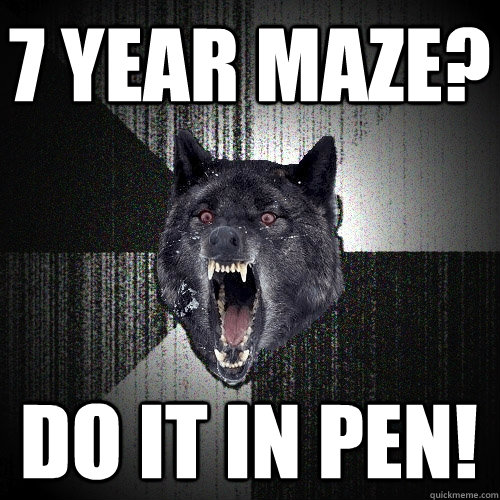 7 year maze? Do it in pen! - 7 year maze? Do it in pen!  Misc