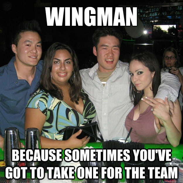 WINGMAN Because sometimes you've got to take one for the team - WINGMAN Because sometimes you've got to take one for the team  Wingman