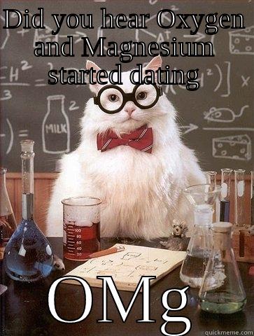 DID YOU HEAR OXYGEN AND MAGNESIUM STARTED DATING OMG Chemistry Cat