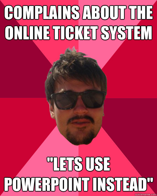 COMPLAINS ABOUT THE ONLINE TICKET SYSTEM 