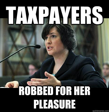 TAXPAYERS ROBBED FOR HER PLEASURE  Sandy Needs