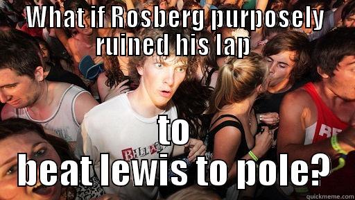 WHAT IF ROSBERG PURPOSELY RUINED HIS LAP  TO BEAT LEWIS TO POLE? Sudden Clarity Clarence