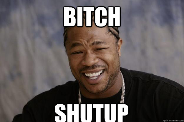 bitch shutup  Xzibit meme 2