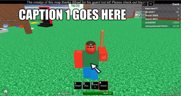 Caption 1 goes here  F   ing red roblox man