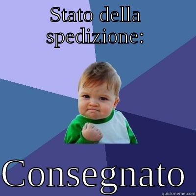 STATO DELLA SPEDIZIONE:  CONSEGNATO Success Kid