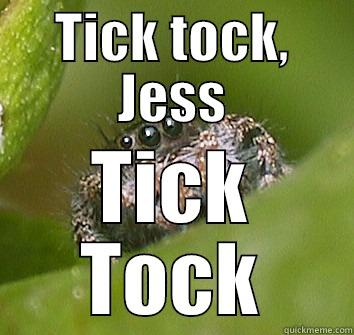 TICK TOCK, JESS TICK TOCK Misunderstood Spider